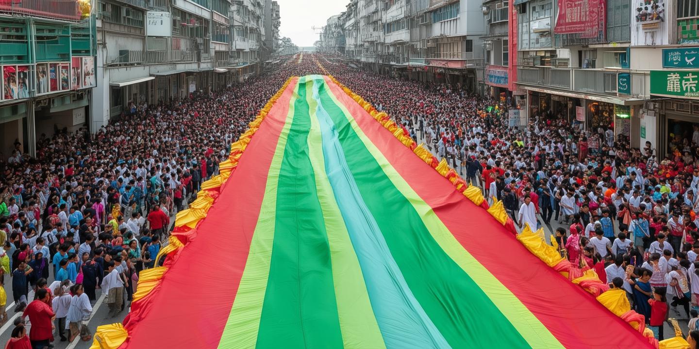 顺德均安关帝巡游:万人空巷,百米长青龙旗引路,共庆传统文化盛宴